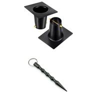 Chaîne de pluie noir mat Design angulaire Tuyau de descente décoratif Alternative Fabriqué à la main en acier inoxydable Caractéristique de l'eau Chaîne de pluie