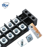 Bloc de bornes à vis double rangée en cuivre 5 pôles JUNPAI série TB TB1503 avec ressort en nylon, usage industriel, 15A ampères continus max.