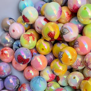 2025 Navidad Halloween océano serie de dibujos animados 16mm bolígrafos con cuentas impresos DIY fabricación de joyas acrílico plástico Lucite cuentas - Product Image 5