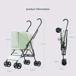 Açık yürüyüş taşıyıcı için <span class=keywords><strong>2025</strong></span> fabrika kompakt katlanabilir evcil hayvan arabası köpek kedi sepeti - Product Image 6