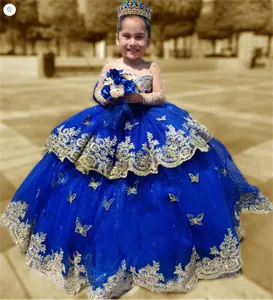 royal blue newborn dress Ocean Baby Egyptian Blue Satin Dress (6M-8Yrs) – Ocean Baby Limited main image 0