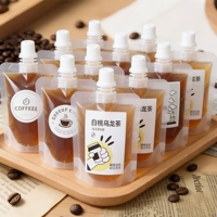 Pochette souple en plastique avec bec verseur, résistante aux enfants et anti-fuite, personnalisable avec logo, 30 ml et 500 ml, pour l'emballage de jus de fruits