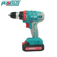 Perceuse sans fil PUSELLO 21V avec mandrin 10mm, 30Nm, batterie 2.0Ah, perceuse à percussion sans fil, kit de bricolage pour usage domestique