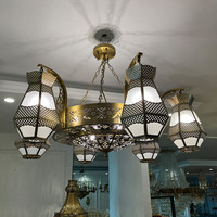 Lustre de mosquée de 5 pieds de large, usine, personnalisé, en laiton de haute qualité pour église de mosquée