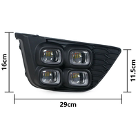 Feux antibrouillard LED 2-en-1 pour Honda Fit Jazz GK5 2014-2017 |   Feux de brouillard avant intégrés avec DRL
