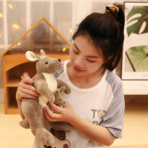 Mô Phỏng Dễ Thương Kangaroo Với Có Thể Tháo Rời Joey Sang Trọng Thú Nhồi Bông Động Vật Hoang Dã Với Bé - Product Image 3