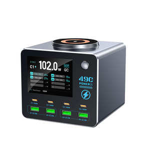 แท่นชาร์จ GaN 140W 8 พอร์ต ชาร์จเร็วสำหรับแล็ปท็อป แท็บเล็ต สมาร์ทวอทช์ หูฟัง ฮับจ่ายไฟสำหรับอุปกรณ์หลายชนิด - Product Image 1