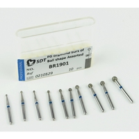 Kit de fraises diamantées FG pour clinique dentaire, instruments rotatifs assortis