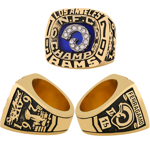 Anillo de Campeonato de <span class=keywords><strong>los</strong></span> Angeles Rams 2021 - Joyería de Fútbol Americano - Anillo de Hombre con Piedras Preciosas - Joyería de Aleación a Precio Accesible - Product Image 5
