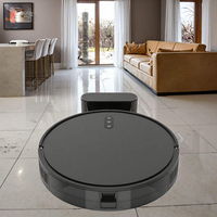 Robot serpillière intelligent moderne avec station de lavage et séchage automatique pour la maison, le bureau et l'hôtel, en plastique, moteur sans balais