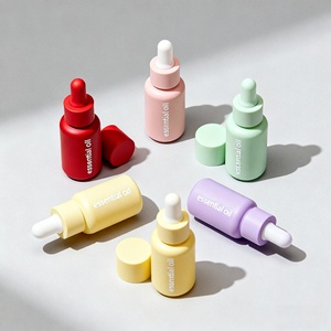 Botella de Vidrio Esmerilado Redonda para Esencia Cosmética de 15ml 20ml 30ml 50ml 100ml, Botella con Gotero para Suero - Product Image 3