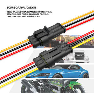 Amp süper conta 1.5 serisi 1 2 3 4 5 6 pinli otomatik kablo demeti su geçirmez kablolar te konektörü - Product Image 3