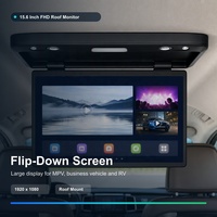 Écran HUD capacitif pour voiture 7/10,1/15,6 pouces avec écran LCD Android pour AV USB pour moniteur d'appuie-tête de véhicule OEM