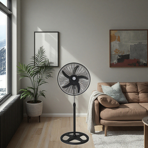 <span class=keywords><strong>Ventilateur</strong></span> sur pied noir de 18 pouces, conception de base de feuille de 5pp pour la maison, l'intérieur, l'hôtel, le moteur en aluminium durable, le plastique résistant aux intempéries pour l'extérieur - Product Image 5