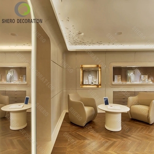 Jewellery Shop Interior Design Unique Stainless Steel Jewelry Displays Counter Luxury Wall Glass Showcase Display <b>for</b> Jewel - Product Image 6