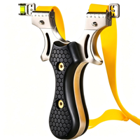 Slingshot en acier inoxydable pour adultes, professionnel, pour le tir sur cible en plein air, catapulte avec viseur réglable