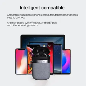 Portable Mini 2-in-1 Earbuds Speaker Custom Logo Wireless Headphone Speakers Stereo Music Speaker For Outdoors