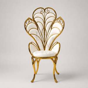 Chaise en acier inoxydable à dossier haut, couleur argent et rouge paon, avec structure scellée, pour la location d'événements et banquets de mariage et les fournisseurs en gros - Product Image 3