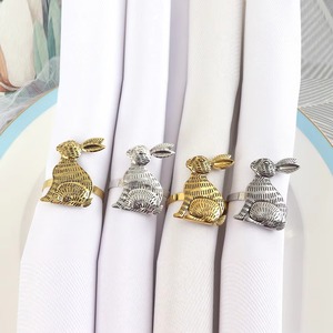 แหวนรองผ้าเช็ดปากเหล็กทรงกลม ดีไซน์เรขาคณิตหรูหรา ทนทาน ขนาด 5 ซม. ผลิตจากวัสดุรักษ์โลก เหมาะสำหรับงานแต่งงานและวันหยุด YAMAI - Product Image 1