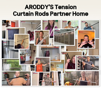 ARODDY-Barre de tension de salle de bain de 19.69 à 31.5 pouces, haute qualité, pour rideaux de douche en acier et métal