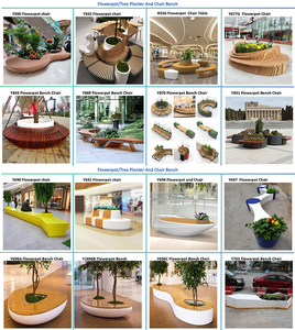 677G meubles en bois commerciaux personnalisés chaises de loisirs d'attente publique modernes centre commercial jardin canapé de luxe chaise en bois - Product Image 3