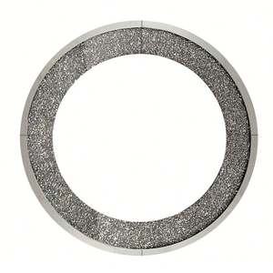 Espejo de Pared Redondo Grande Moderno para Decoración del Hogar, Espejo Circular Brillante de Cristal Plateado con Diamantes, Hecho a Mano, Contemporáneo - Product Image 6