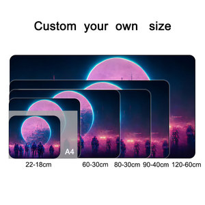 Custom Purple Art Work Design XXL Large <b>Gaming</b> Mousepad with Natural Rubber Base and Stitched Edges for Office Computer Laptop - Product Image 2