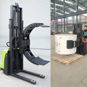 DLX Factory Customization Forklift Full Electric Drum Lift Stacker Handling Equipment Electric Paper Roll <strong>Clamp</strong> Stacker 3 Ton - Product Image 5