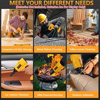 Souffleur à feuilles sans fil compatible avec la batterie Dewalt 20V Max, souffleur turbo jet 350W 96000RPM 90 MPH réglable