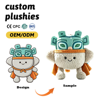 Boneka Maskot Custom Karakter Hijau Lucu, Boneka Isi Lembut, Pabrik OEM, Mainan Promosi untuk Hadiah Bisnis