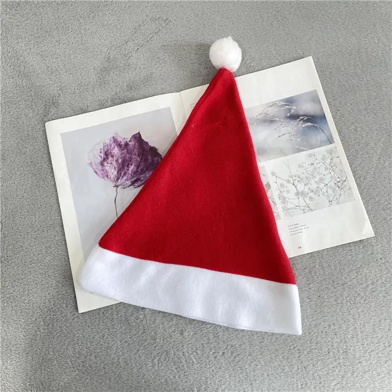 Wholesale stocked Christmas Hat for Adults Party Supplies Christmas Santa Hats Santa Claus Hat for customized gifts