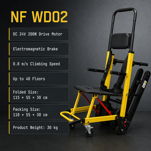 Fauteuil roulant électrique pour escalades avec transmission par chenilles, frein électromagnétique et vitesse de 8 <span class=keywords><strong>m</strong></span>ètres par seconde à point zéro - Product Image 2