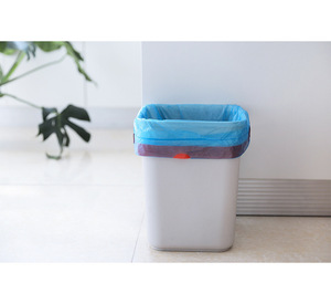 Sacs poubelle de cuisine à cordon de serrage en PE de 8 gallons, 0,8 mil, matériaux recyclés pour supermarché, exposition, nettoyage domestique, jetables - Product Image 4