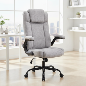 Sedia <span class=keywords><strong>da</strong></span> Ufficio <span class=keywords><strong>Ergonomica</strong></span> Girevole Confortevole, <span class=keywords><strong>Poltrona</strong></span> Direzionale con Cuscino Morbido, Sedia <span class=keywords><strong>da</strong></span> Computer per Ospiti e Manager - Product Image 1