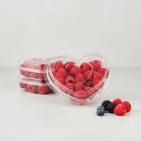 Verpakkingen voor fruit (bes, kers, tomaat, bosbes, framboos) op maat, 4.4oz, 6oz, 11oz, clamshell doosjes