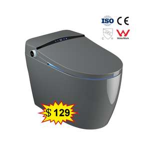 <span class=keywords><strong>WC</strong></span> intelligent de haute qualité à prix abordable pour hôtel et maison, avec télécommande, siège chauffant, ouverture automatique par capteur, chasse d'eau, à poser au sol - Product Image 2