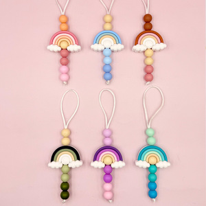 Silicone <b>Rainbow</b> Beads Cartoon Teether Loose Beads For <b>Bracelet</b> Making Mixed Shapes Epoxy Resin - Product Image 4