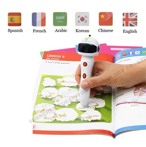 6 Languages Translation Talking Pen For Preschool Kids Smart Early Educational Reader Pen Baby Learning Toys With books