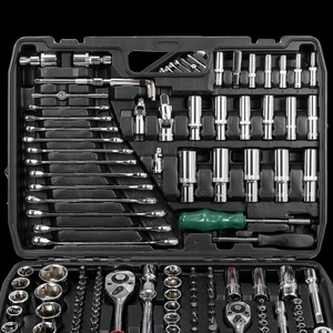 216Pcs Ổ Cắm Thiết Lập 1/4 3/8 1/2 "Cờ Lê Ổ Đĩa Ratchet Cờ Lê Cơ Khí Công Cụ Kit Kết Hợp Tay Công Cụ Bộ Dụng Cụ Xe Quà Tặng Hộp Công Cụ - Product Image 1