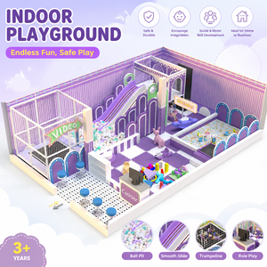 Custom Themed Children <b>Indoor</b> Playground with <b>Slide</b> Maze for Birthday Party Venue CE Certified - Product Image 1