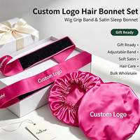 Bonnet de nuit en satin personnalisé avec nom, doux, avec bande élastique, pour le maquillage, le lavage du visage, le quotidien, bonnet de douche, cadeau promotionnel