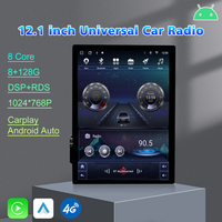 12.1 pouces Tesla Style Android Auto AHD avec écran IPS pour lecteur dvd de voiture Toyota LAND CRUISER Benz Nissan