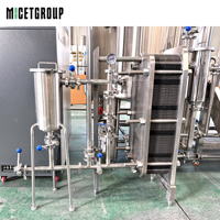 Équipement de brassage de bière artisanale de 500 litres à deux cuves, système de brasserie à chauffage à la vapeur