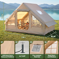 Tente de camping gonflable 4/5 personnes, une chambre, un salon, simple couche, Oxford 420D imperméable, directement de l'usine