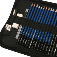 Ensemble d'art professionnel de 50 pièces, kit de crayons à dessin et à croquis