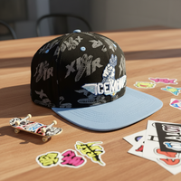 Casquettes Snapback structurées ajustées en coton, à 6 panneaux, avec logo 3D brodé, visière plate, profil haut, style urbain, pour hommes, vente en gros