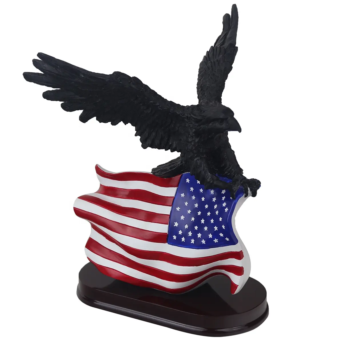 イーグルスタチューフリーダムズプライドAmerican Eagle Sculpture Office Home Decor Figurine Gift Eagle Statue