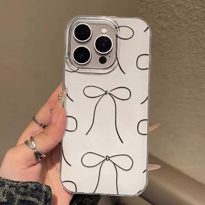 เคสโทรศัพท์กันกระแทกแบบใหม่ ลายโบว์ผีเสื้อเรียบง่าย รูใหญ่ สำหรับ iPhone 16 Pro Max - Product Image 5