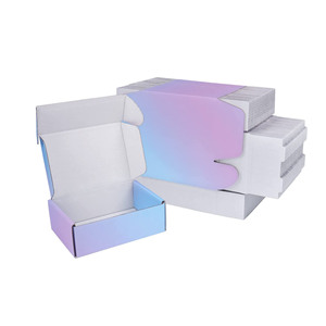 Caja de Regalo de Lujo con Logotipo Personalizado, Embalaje de Envío, Cartón Corrugado, Pequeña, con Degradado, <span class=keywords><strong>Precio</strong></span> Razonable - Product Image 1