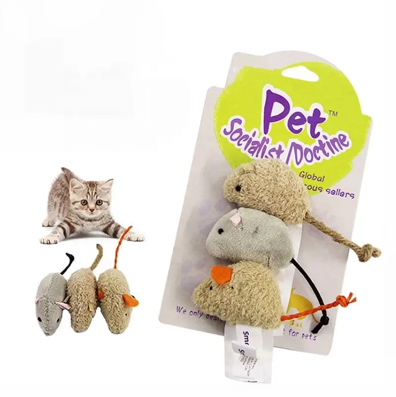 Catnip kedi Intercative fare oyuncak kovalayan fareler Teaser peluş oyuncak yavru